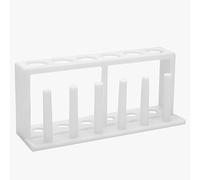 ViaGasaFamido Plastic Test Tube Rack, and Resistant, Laboratory Test Tube Holder, Anti-Slip Base, 6 Holes 6 Column, White, High Temperature, Insertion and Drain Convenient,