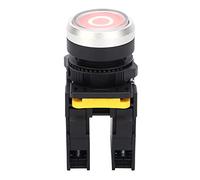 ViaGasaFamido Push Button Switch, ABS Push Switch AC220V 10A Self Resetting Stop Type Red, AC600V Isolation for Control Panels Equipment Operators Indoor Use