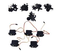 ViaGasaFamido Servo Motor Set, Plastic Construction, 5 Sets 55G Analog Servos with 180 Degree Rotation, Ideal for RC Robots and Boats