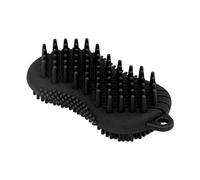 ViaGasaFamido Silicone Body Scrubber, Ergonomic Silicone Bath Brush with Dual Sides for Exfoliating and Scalp Massage, Perfect for Hair and Body Care (Black)