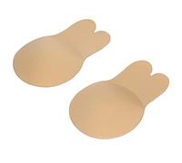 ViaGasaFamido Silicone Ear Adhesive Bra Rabbit Shaped Strapless Backless Reusable Invisibility Stick Flexible Soft Sports Bra Push Up Breast Lift Nipple Covers for Women (Skin Color)