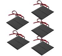 ViaGasaFamido Small Solar Battery Panel Polysilicon Solar Power Panel DC 4V 160mA 0.64W with 30cm Cable 70 X 70mm for Projects Outdoor Learning Experiments and Small Devices