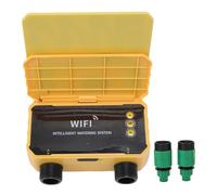 ViaGasaFamido Smart WiFi Sprinkler Timer 2 Zone Solar Powered Garden Irrigation System Automatic Watering for Lawn Yard with Weather Intelligence