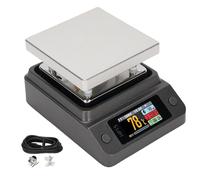 ViaGasaFamido Soldering Preheating Table 80-350°C with OLED Display and Fast Heating for BGA SMD PCB Repair Ceramic Coated Brass Plate