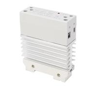 ViaGasaFamido Solid State Relay with Heat Sink 60A SSR Module, 35mm DIN Rail Mount for Industrial Machinery HVAC Systems, 3-32VDC Input 24-480VAC Output