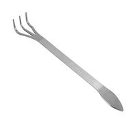 ViaGasaFamido Stainless Steel Root Rake 3-Prong Loosen Soil Bonsai Tree Tools with Ergonomic Handle Handheld Metal Root Hook Gardening Tools