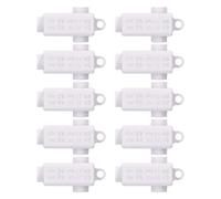 ViaGasaFamido T Type Splitter Block 10Pcs ABS Industrial Power Connector 3 Way Inline Junction Box for 0.5-6mm Wiring 400V 60A Heavy Duty Electrical Projects