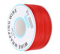 ViaGasaFamido Tinned Copper Wrapping Wire 0.25mm Single Cable with Reel, High Temp 221F Solderable Flying Line for Circuit Board LCD Screen Repair Electronics (Red)