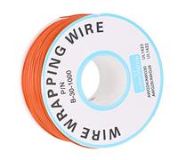 ViaGasaFamido Tinned Copper Wrapping Wire 0.25mm Single Cable with Reel, High Temp 221F Solderable Flying Line for Circuit Board LCD Screen Repair Electronics (Orange)