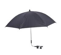 ViaGasaFamido Universal Baby Stroller Sun Protection Parasol with Umbrella Clip Fixing Device Sun Shade Umbrella with Adjustable Clamp for Beach Outdoor (Black)