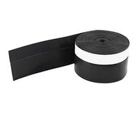 ViaGasaFamido ViaGasaFamido Door Seal Strip, Self Adhesive Silicone Weatherproof Draft Blocker Wind Dust Water Protection for Home Garage Black 45mm x 5m 1 Roll