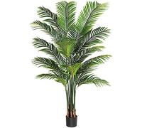 VIAGDO Artificial Palm Tree 5.5ft Tall Fake Palm Tree Decor with 16 Detachable Trunks Faux Tropical Palm Silk Plant Feaux Dypsis Lutescens Plants in Pot for Home Office Living Room Floor Decor Indoor