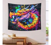 VIAGECSKE 3D Dragon Print Wall Blanket Home Decoration Bedding Poster Wall Art Tapestry Wall Hanging Tapestries Soft Polyester for Living Room Bedroom Dorm Deco 180cmx230cm