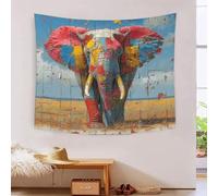 VIAGECSKE 3D Elephants Print Wall Blanket Home Decoration Bedding Poster Wall Art Tapestry Tapestries Wall Hanging Soft Polyester for Bedroom Living Room Dorm Home Decorations 100cmx150cm