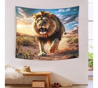 VIAGECSKE 3D Lion Print Wall Blanket Home Decoration Bedding Poster Wall Art Tapestry Tapestries Wall Hanging Soft Polyester for Bedroom,Decorations Beach Blanket College Dorm 100cmx150cm