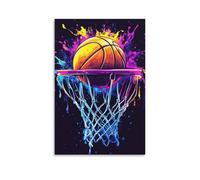 VIAGECSKE Basketball Wall Decor Poster Canvas Prints Picture Modern Wall Art Picture Wall Hanging for Home Decorations 12x18inch(30x45cm)