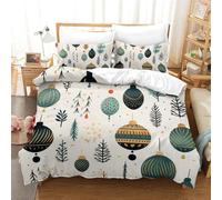 VIAGECSKE Christmas Theme Cute Patterns 3D Printed Duvet Cover Set 3 Pieces Bedding Soft Easy Care with Zipper Closure,Pillowcases for Teens And Adults Double(200x200cm)