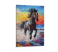 VIAGECSKE Fine Horse Wall Decor Poster Canvas Prints Picture Modern Wall Art Picture Wall Hanging for Bathroom Wall Decor 12x18inch(30x45cm)