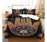 VIAGECSKE Geometric Patterns 3D Printed Duvet Cover Set 3 Pieces Bed Duvet Set Soft Microfiber with Zipper Closure,Pillowcases for Teens And Adults Single(140x200cm)