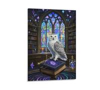 VIAGECSKE Owl Poster Artwork Canvas Prints Picture Modern Wall Art Picture Wall Hanging for Living Room Home Decorations 08x12inch(20x30cm)