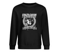 Viagem Clothing Popular Crazy Cavan Concer Men's Crewneck Pullover Sweatshirt Black L