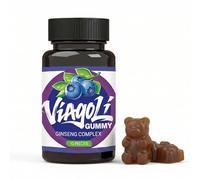Viagoli 500mg Ginseng Gummies for Men | Stronger | Longer | Energy & Performance | Stamina & Vitality Support | Extra Strength Adaptogen Energy & Focus Formula | Chewable Blueberry Gummies | 10 Pieces