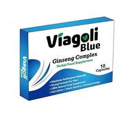 Viagoli Blue Ginseng Capsules 10 Count | 20% Ginsenosides, 100% Natural Herbal Supplement | Premium Ginseng Complex for Energy Boost & Men’s Health | Enhance Vitality & Wellness