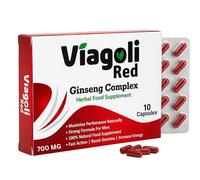 Viagoli Red Ginseng 700mg Capsules for Men | Stronger | Longer | Performance, Vitality & Endurance Support for Men | Libido Support | Extra Strenght Herbal Energy & Stamina Booster | 10 Capsules