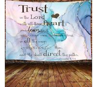 Viajar Bible Scripture Tapestry, Verse Scripture Quotes Wall Decor christian Inspirational Tapestry Abstract Art Christian Tapestries for Classroom Bedroom Living Room, 60X40 Inch