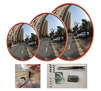 Viaka Wide Angle Mirror 130 Degrees Make of PC & ABS Material Traffic Curved Convex 30cm with 2m Viewing Distance Security Outdoor for Street Corner, Garage, Parking, Driveway, etc
