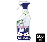 Viakal Antibacterial Limescale Remover Spray, Cleaning Products, Bathroom Cleaner Spray, 5 Litre (500 ml x 10), Toilet Cleaner Limescale Remover