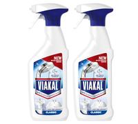 Viakal Bathroom Limescale Remover Spray CLASSIC 500ml (Pack of 2) - Powerful Multi-Surface Descaler for Taps, Showers, and Tiles - Removes 100% Limescale & Prevents Marks with Anti-Droplet Technology