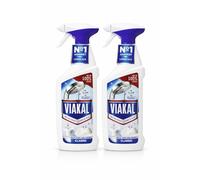 Viakal Limescale Remover Spray, 500ml (2 Pack) | Hard Water Stain Cleaner for Bathrooms, Kitchens & Showers | Powerful Descaler for Taps, Tiles, Toilets & Glass | Fast-Acting Anti-Limescale Formula