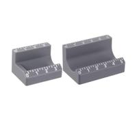 Vial Labeling Holder Curved Cradle Alignment, Gray Two | Block PET Bio Polymer Bottle Positioning Aid Maker Table Workflow Organizer