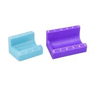 Vial Labeling Holder Curved Cradle Alignment, Mediums purpless | Block PET Bio Polymer Bottle Positioning Aid Maker Table Workflow Organizer
