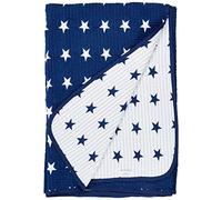 VIALMAN Bedspread Sofia 10 Single Bed | Stars Quilt Coverlet | Quilt Size 180 x 270 cm | Bedspread Bed & Sofa Throw Navy Blue