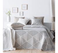 VIALMAN Bedspread Sofia 27 Super King Bed | Quilt Coverlet Beige | Quilt Size 270 x 270 cm, Bedspread Bed & Sofa Throw Beige