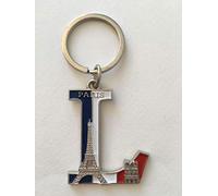 Vianaya Paris Eiffel Tower Metal Key Ring with Alphabet Design Letter L Height 4.5 cm Total Height 8.5 cm