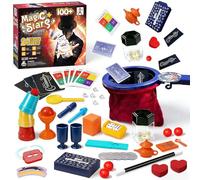 VIANBYE Magic Set - 24 in 1 Magic Tricks Kit for Kids Boys Girls Beginners | Magician Performance Props Kit with Wand Cards & Video Instructions Christmas Birthday Gift Toy for 6 7 8 9 10 11 12 & Up