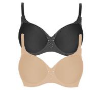 VIANIA! 2 Pack Underwired Spacer Bra Carola 151414 Nude-Volcano 32D