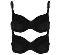 VIANIA! 2 Pack Underwired Spacer Bra Sally 144457 Black 34B