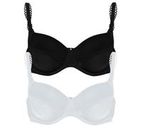Viania 2 Pack Underwired Spacer Bra Sally 144457 Schwarz-Weiss 34E