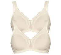 VIANIA! Women's Pack of 2 Non-Wired Bra Helga 184460 Cream 44C