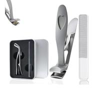 Vianys Clipmaster Pro, Cumulus Clipmaster Pro, 2024 Upgraded Ergonomic Angled Head Senior Toenail Clipper, Large Angled Head Toenail Clippers with Wide Opening (Silve, Box)