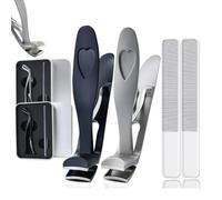 Vianys Clipmaster Pro, Cumulus Clipmaster Pro, 2024 Upgraded Ergonomic Angled Head Senior Toenail Clipper, Large Angled Head Toenail Clippers with Wide Opening (Black, Silver, Box)