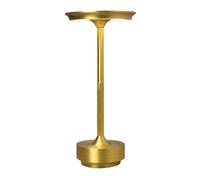 Vianys Ecolume Vueeze Table Lamp, Cordless Rechargeable, Desk Bedside Lamp, Portable Outdoor Dining Table Light, Gold, 5" x 11"