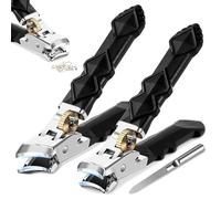 Vianys OrthoClip, 2025 New Splash-Proof Bevel Clippers, Wide Jaw Opening Long Handled Toenail Clippers, Portable Nail Trimmer, for Men & Women (A)