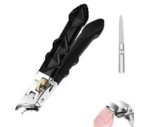 Vianys OrthoClip, GooWebs Ortho Clip, Graddi OrthoClip Clipmaster Pro, Nail Clippers with Safety Lock for Thick Nails, Large Wide Jaw Opening Toenail Cutter for Elderly Seniors (Oblique tip)