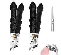 Vianys OrthoClip, GooWebs Ortho Clip, Graddi OrthoClip Clipmaster Pro, Nail Clippers with Safety Lock for Thick Nails, Large Wide Jaw Opening Toenail Cutter for Elderly Seniors (Oblique tip*2)