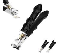 Vianys OrthoClip,GooWebs OrthoClip,Vianys OrthoClip Clipmaster,Ultra Sharp Stainless Steel Large Opening Splash-Proof Nail Clipper,Wide Jaw Opening Long Handled for Seniors(Flat Tip)